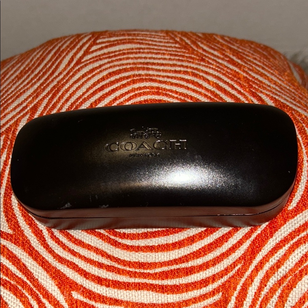 COACH New York Glossy Black Sunglasses Eyeglass Case ONLY